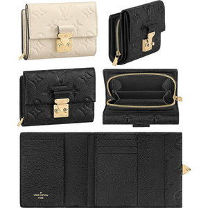Louis Vuitton Bifold Wallet Zip Empreinte Black Cream Lock Portefeuille